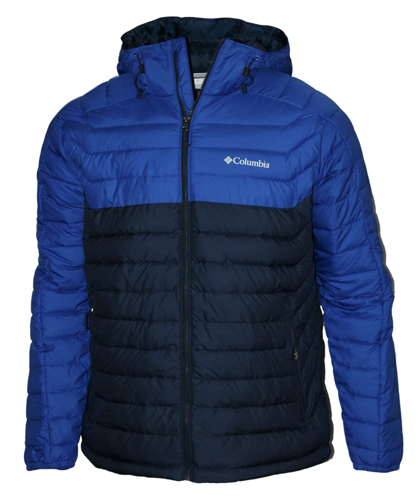 Columbia Men's White Out II Insulated Omni Heat Hooded Jacket (Royal Blue/Navy Blue, X-Large)