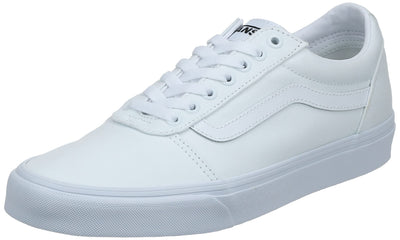 Vans Men's Ward Sneaker, Canvas White White, 14