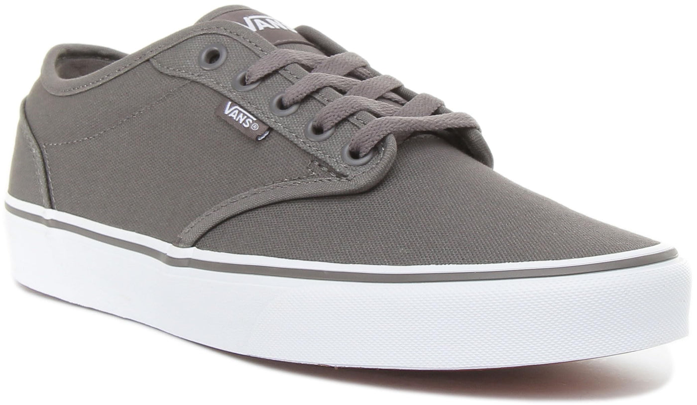 Vans Men's Atwood Canvas Trainers Sneaker, Canvas Pewter White, 10.5 M US