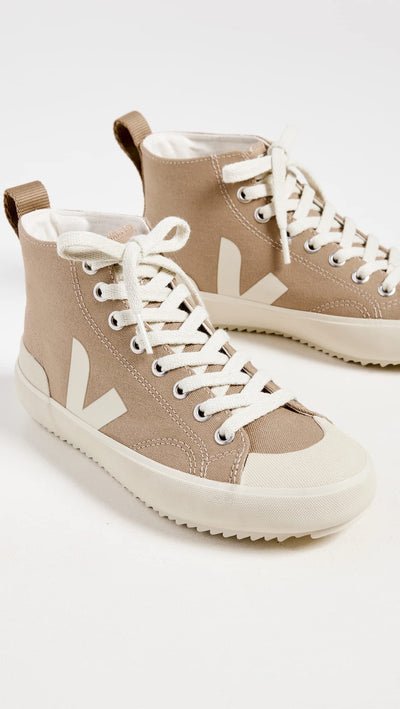 Veja Women's Nova High Top Sneakers, Dune Pierre, Tan, 9 Medium US