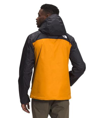 THE NORTH FACE Men’s Venture 2 Waterproof Hooded Rain Jacket (Standard and Big & Tall Size), Citrine Yellow/TNF Black, Large