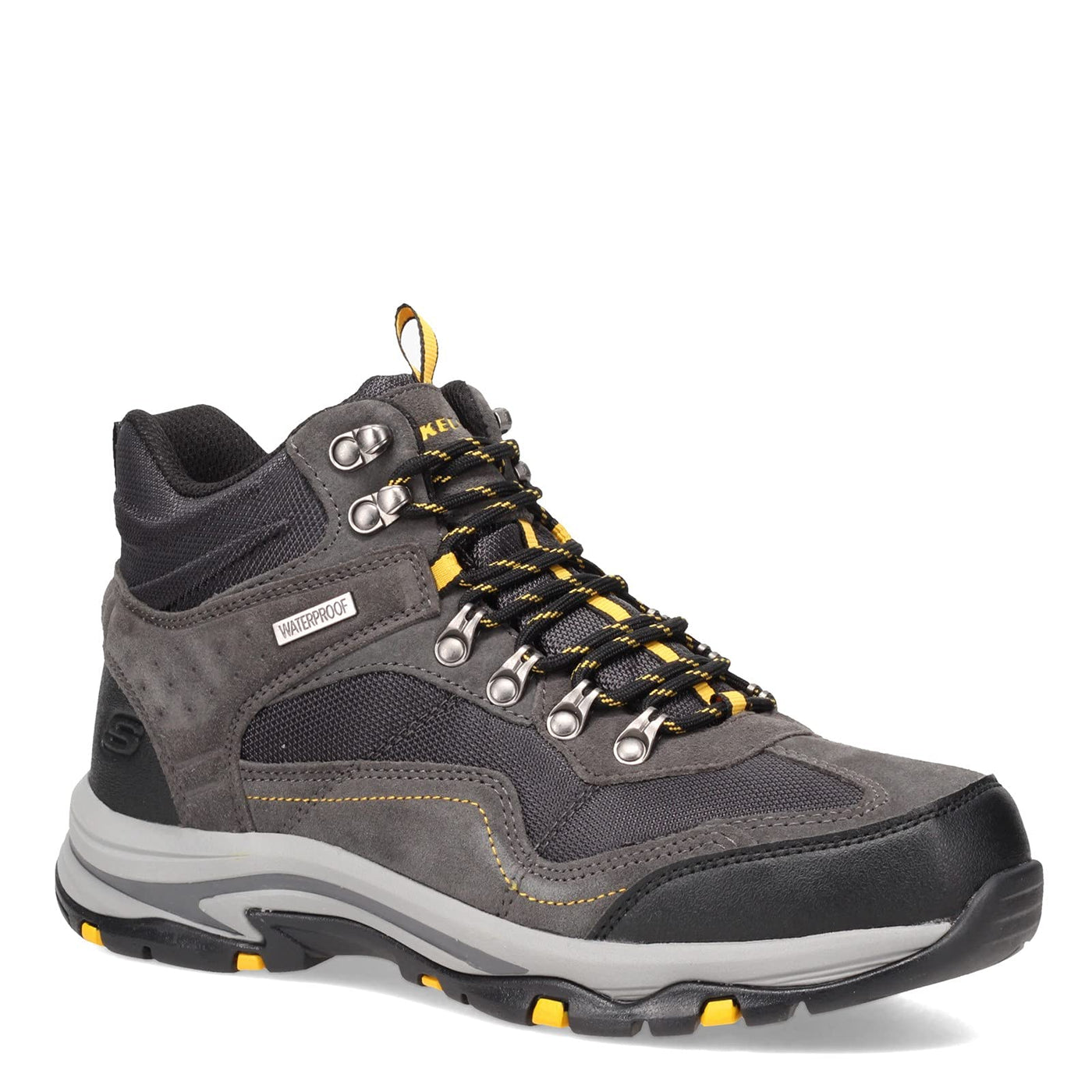 Skechers Men's Waterproof Boot Hiking, Grey, 14