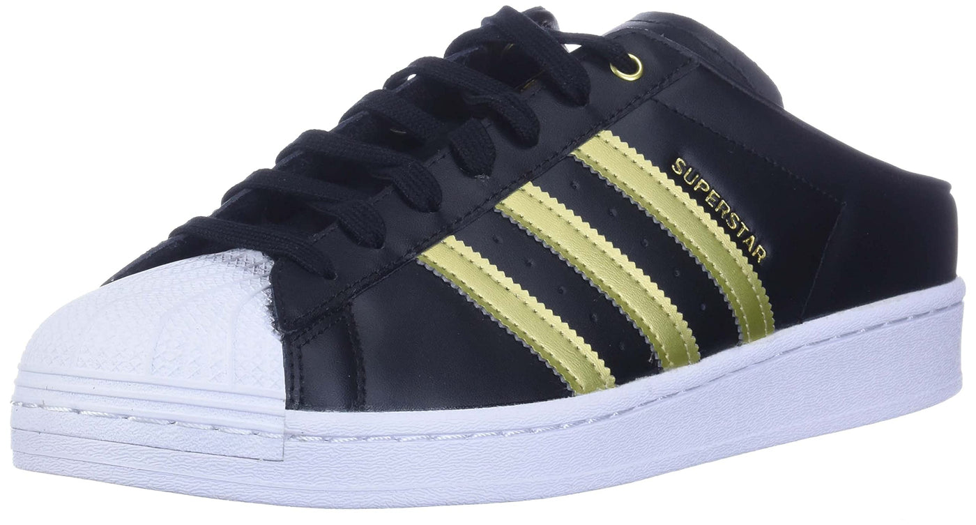 adidas Women's Superstar Mule 9.5 Core Black/Gold Metallic/Footwear White