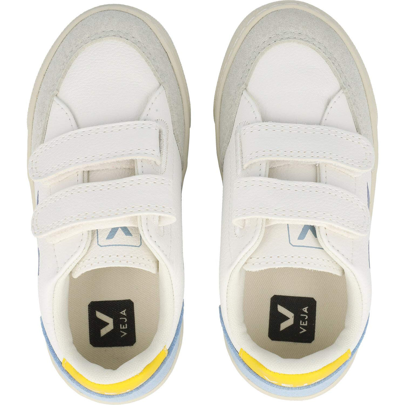 Veja Small V-12 Hook and Loop (Little Kid/Big Kid) Extra White Multicolor/Steel Unisex EU 30 (US 12.5 Little Kid) M