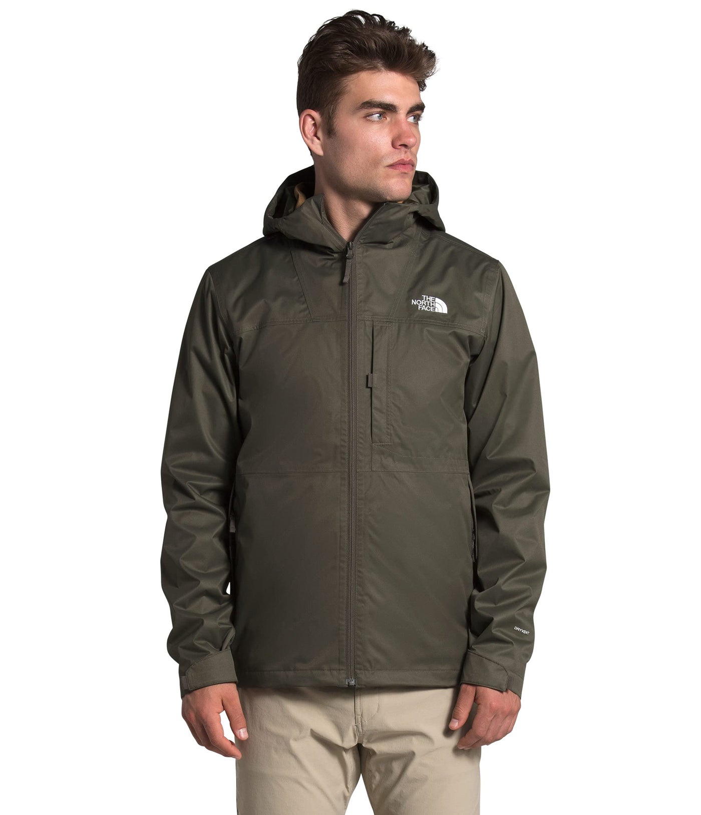 THE NORTH FACE Men’s Arrowood Triclimate Hooded Jacket, New Taupe Green/Utility Brown, Small