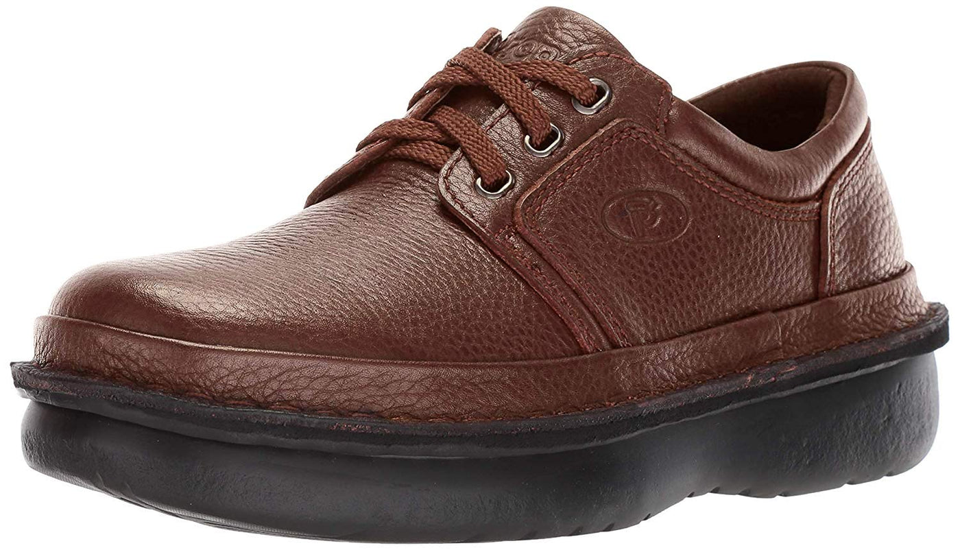 Propét Men's Villager Oxford Walking Shoe, Brown Grain, 10 2X-Wide