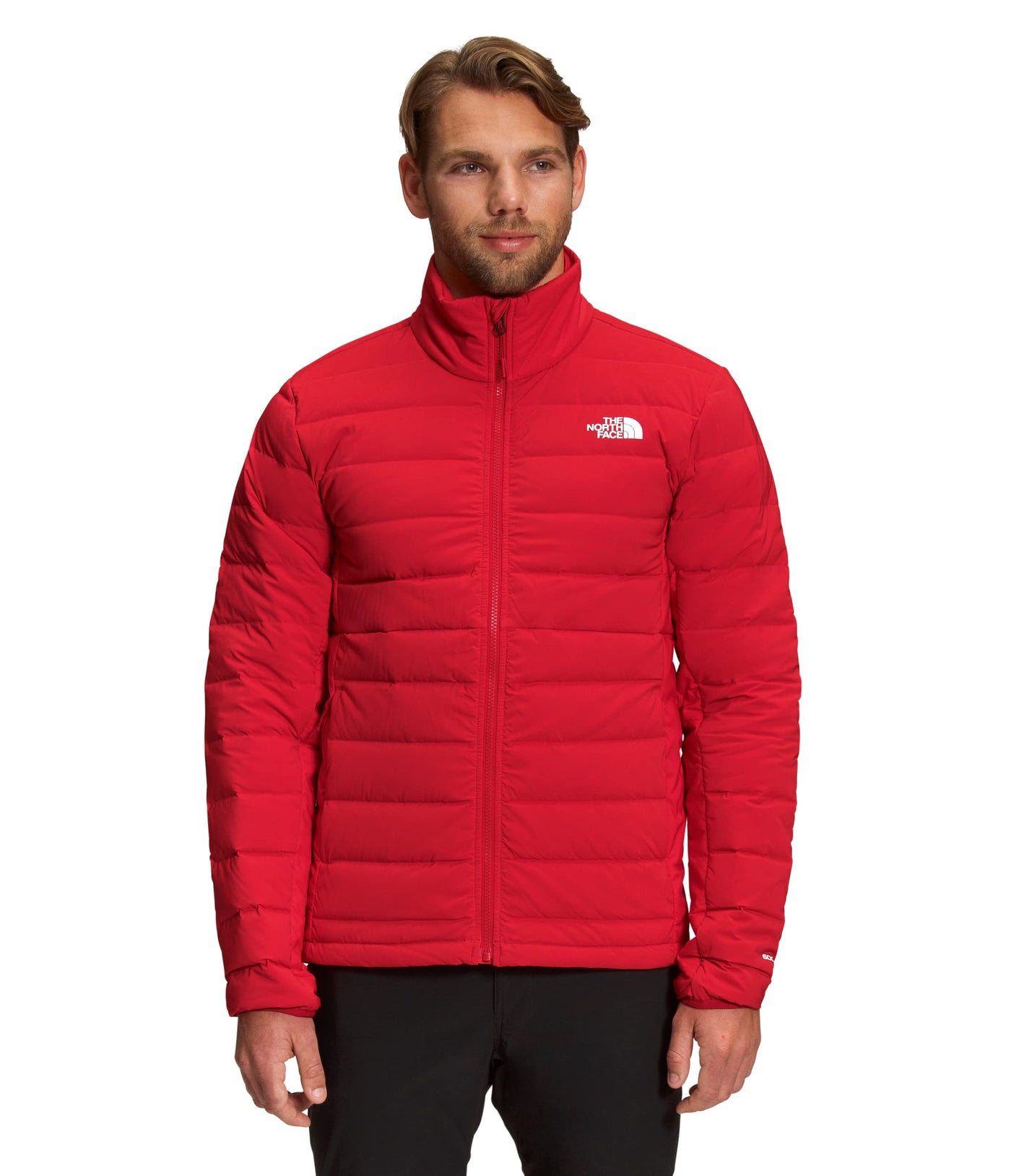 THE NORTH FACE Men's Belleview Stretch Down Jacket, TNF Red, Medium (NF0A7UJF)