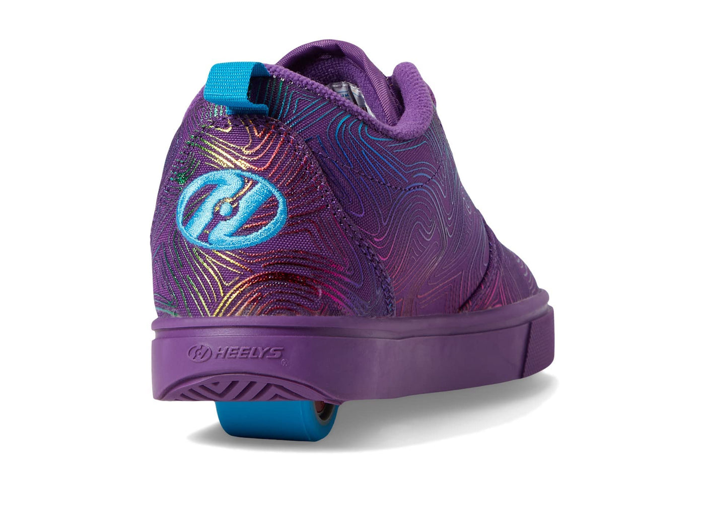 HEELYS Pro 20 Prints Sneakers Skate Shoes (Little Kid/Big Kid/Adult) - Durable Canvas Upper Purple Rainbow 2 Little Kid M