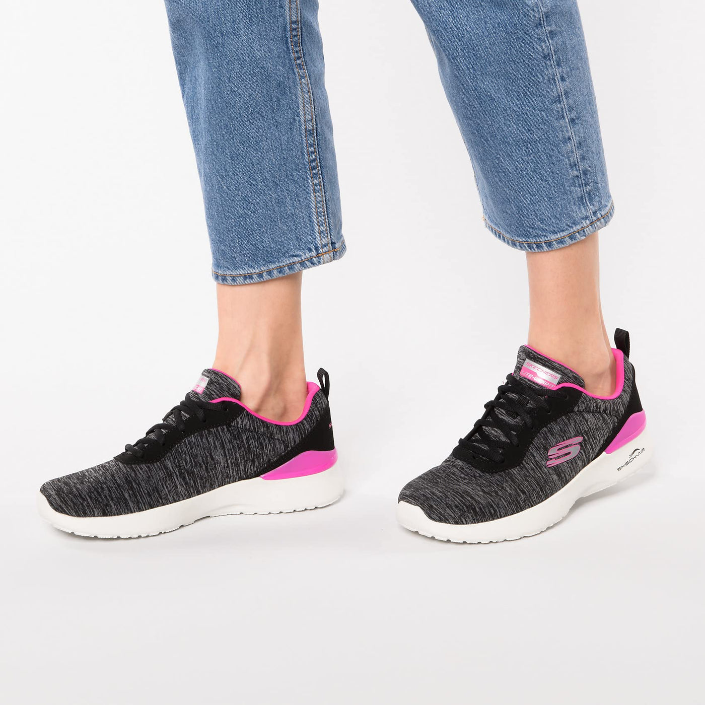 Skechers Women's 149344 Athleisure Sneaker 7 Black/Hot Pink