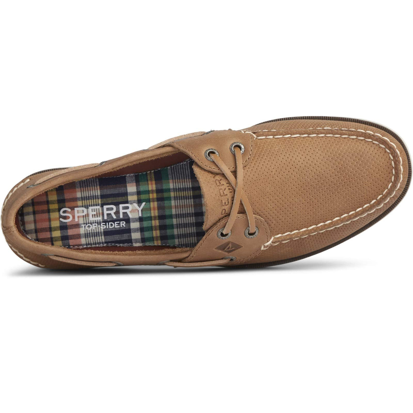 Sperry Leeward 2-Eye Cross Lace Perf Tan 9 M (D)