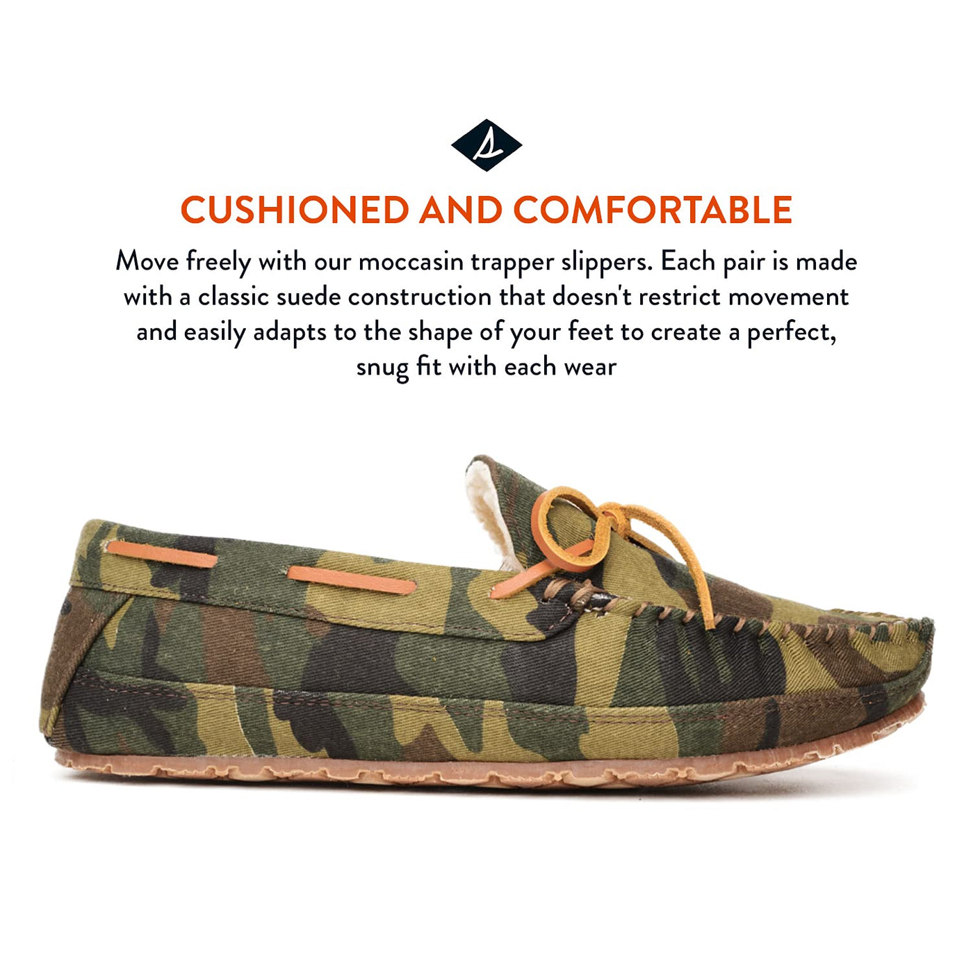 Sperry Men's Trapper Moccasin Slippers with Berber Lining (Camo Print, numeric_11)