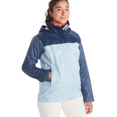 MARMOT Women's Precip Eco Jacket | Classic, Breathable, Waterproof, Tide Blue/Arctic Navy/Storm, X-Small