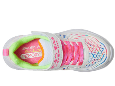 Skechers Kids Girls Jumpsters-Hydro Swirl Sneaker, White/Multi, 10.5 Little Kid