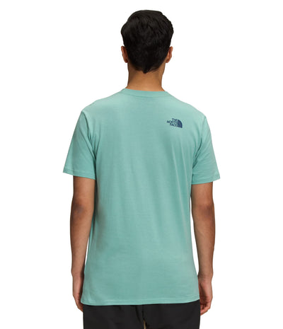 The North Face Mens Short Sleeve Geo NSE Tee, Wasabi/Shady Blue, Medium