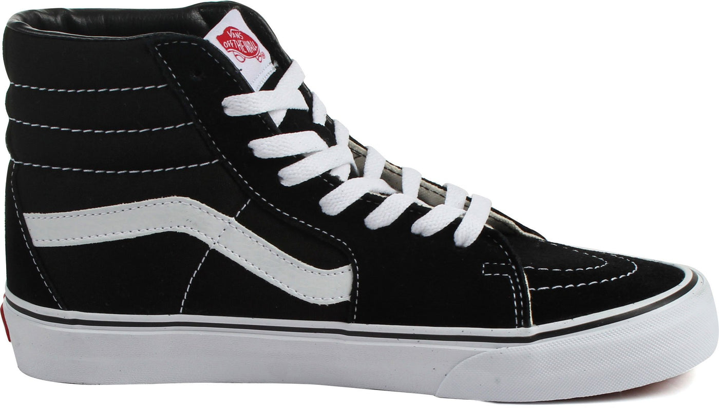 Vans Unisex Sk8-Hi Slim Women's Skate Shoe 11.5 Women/10 Men Black (Black/Black/White)