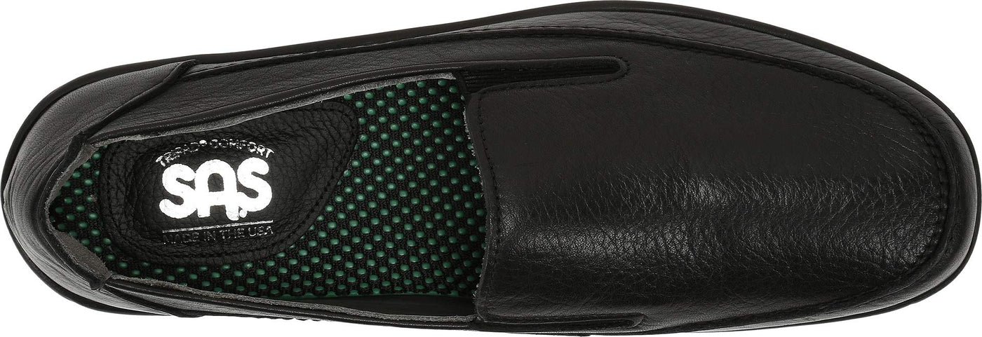 SAS® Weekend Slip-On Shoes for Men Flex™ Construction – Contoured Everbounce™ PU Footbed Black 9.5 W - Wide (E)