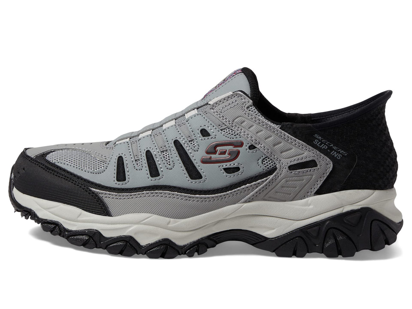 Skechers Men's Afterburn M fit Ridgeburn Hands Free Slip in 11 Gray/Black