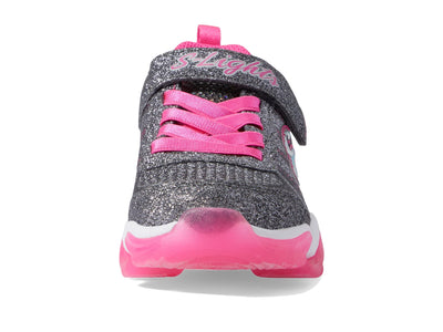 Skechers Girl's Sport Lighted - Hyper Surge 302330L (Little Kid/Big Kid) Charcoal/Hot Pink 3 Little Kid M