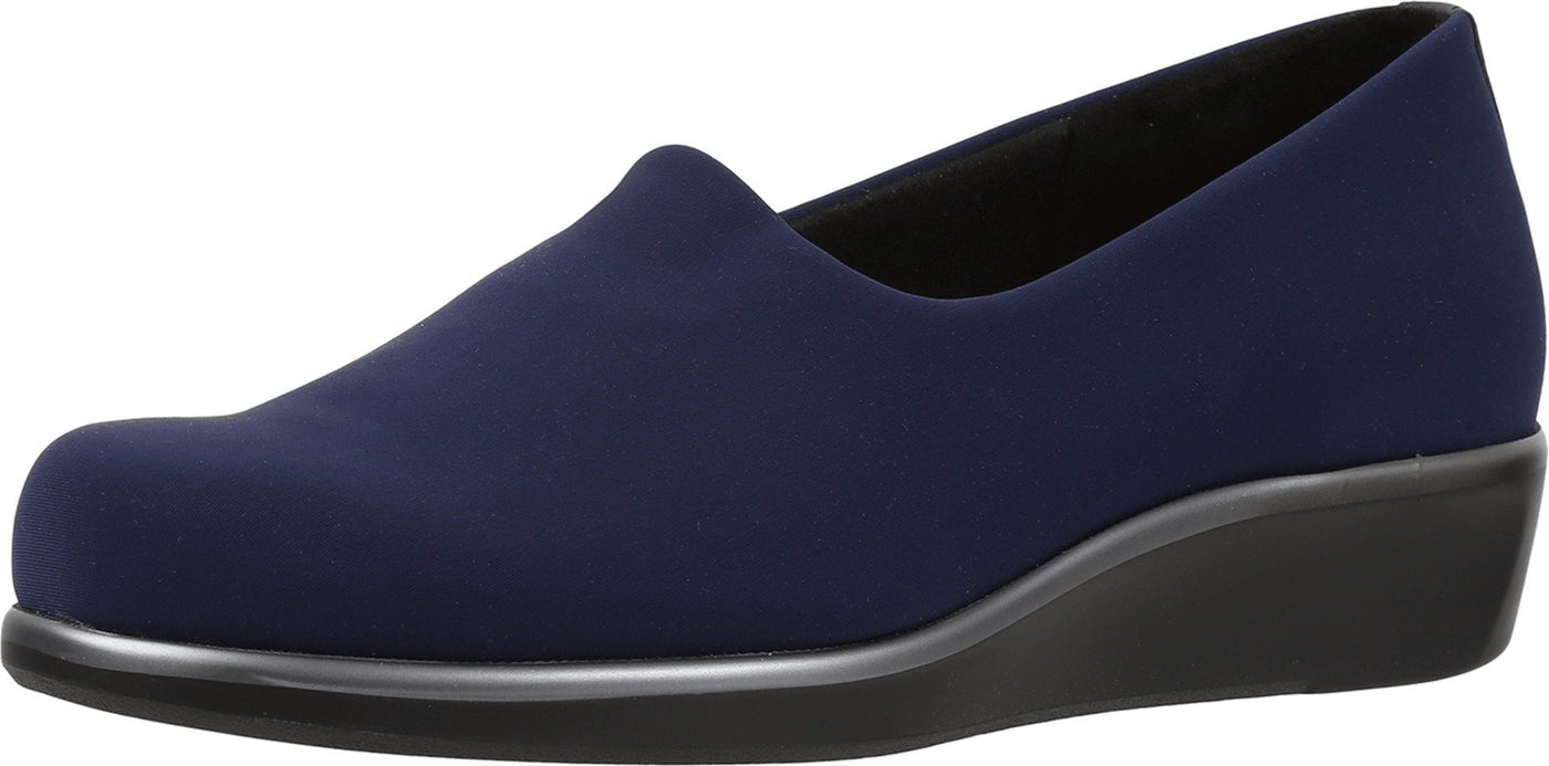 SAS Bliss Slip On Comfort Wedge Navy 9.5 N - Narrow (AA)