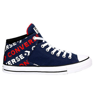 Converse Mens Unisex Chuck Taylor All Star Street Wordmark High Top Sneaker (Navy/Enamel Red/White, Numeric_11)