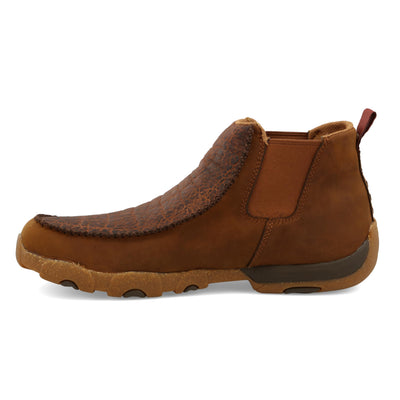 Twisted X Men's 4" Chelsea Driving Moc, Moc Toe with CellSole, Tan & Spice, 8 M