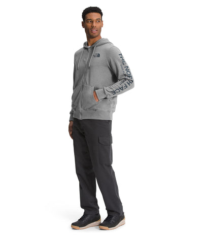 THE NORTH FACE Men's Brand Proud Full Zip Hoodie, TNF Medium Grey Heather, Medium