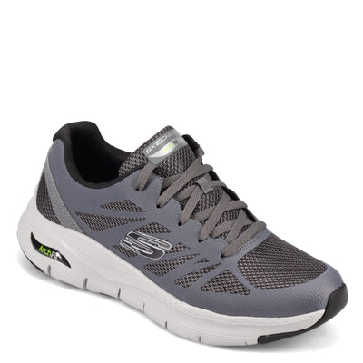 Skechers Men's Arch Fit - Charge Back Sneaker, Charcoal/Black, 10 WW