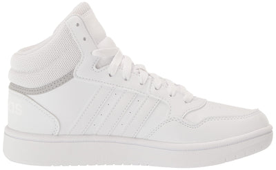 adidas Women's Hoops 3.0 Low Basketball Shoe 6 Big Kid White/White/Grey