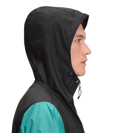 The North Face Men's Cyclone Anorak Windbreaker Jacket, TNF Black/Porcelain Green, Medium