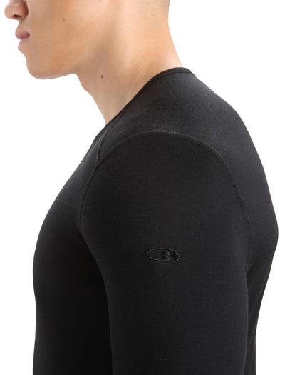 Icebreaker Merino Men's 200 Oasis Long Sleeve Crew Shirt Black Small