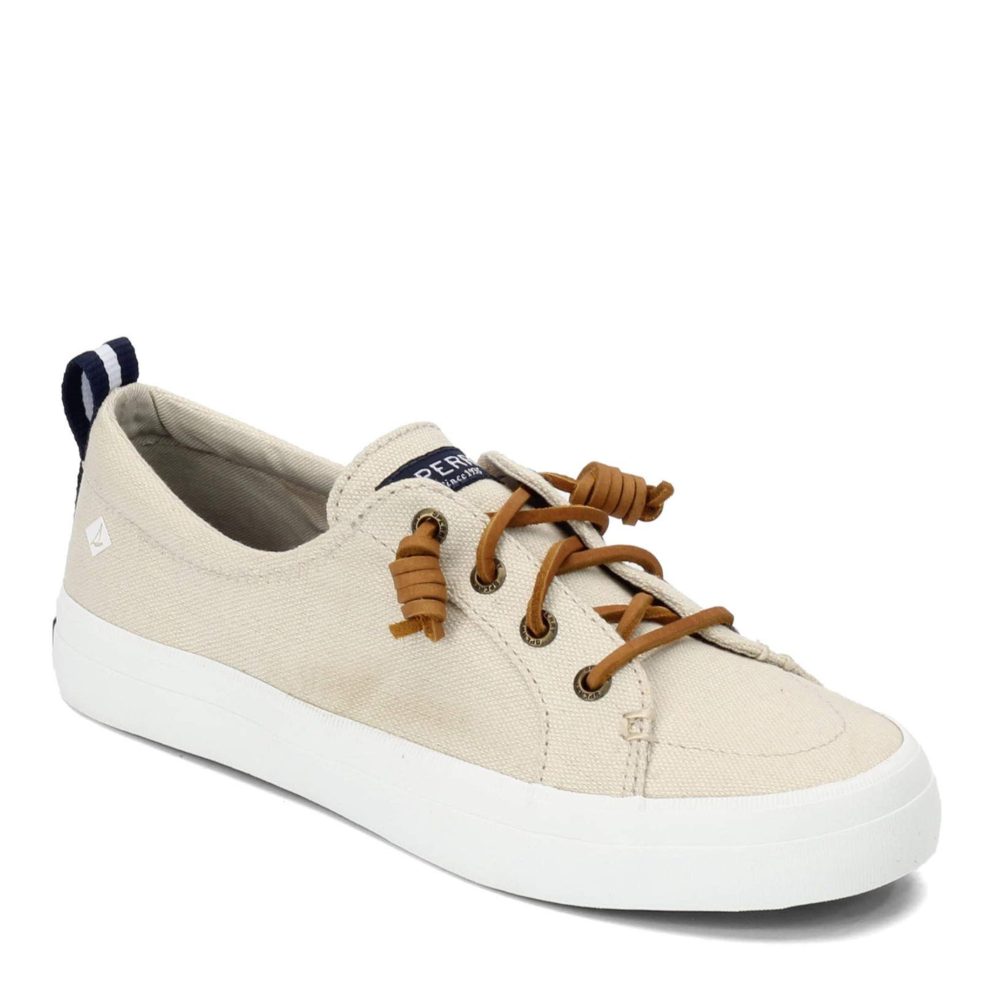 Sperry Women's Crest Vibe Linen Sneaker, Oat,6.5 W US