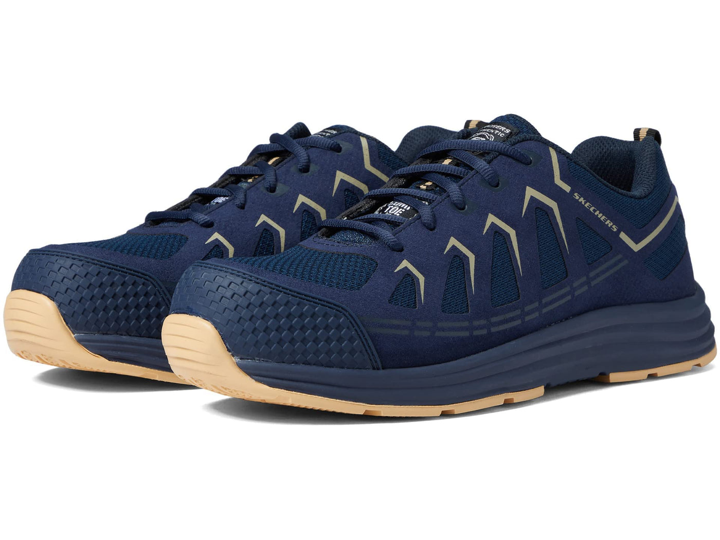 Skechers Malad II - Comp Toe Navy/Tan 11.5 D (M)