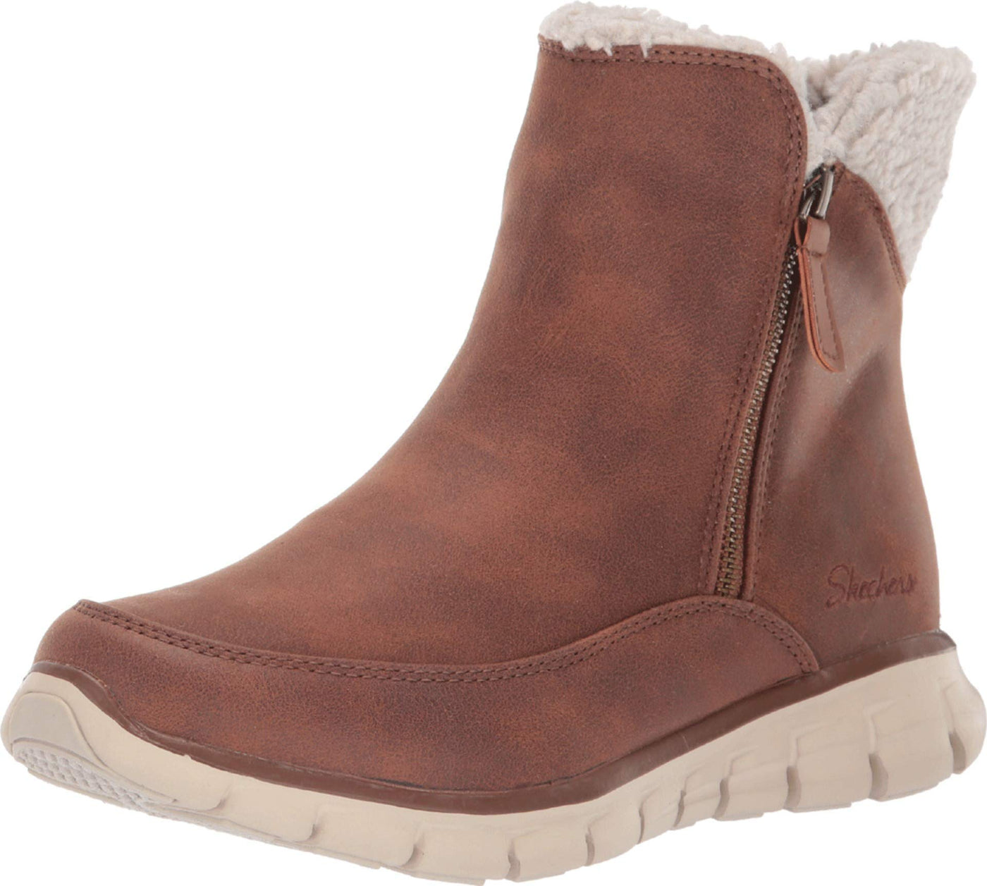 Skechers Women's Synergy Snow Boot, Chestnut, 7