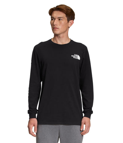 THE NORTH FACE Men's TNF Sleeve Hit Long Sleeve Tee, TNF Black/TNF White, 3X-Large