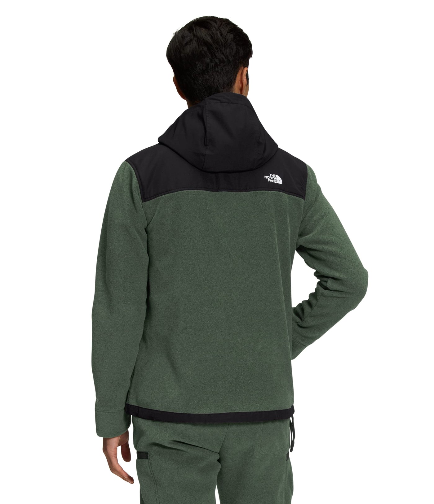 THE NORTH FACE Men's Alpine Polartec 200 Full Zip Hooded Jacket, Thyme/TNF Black, X-Large