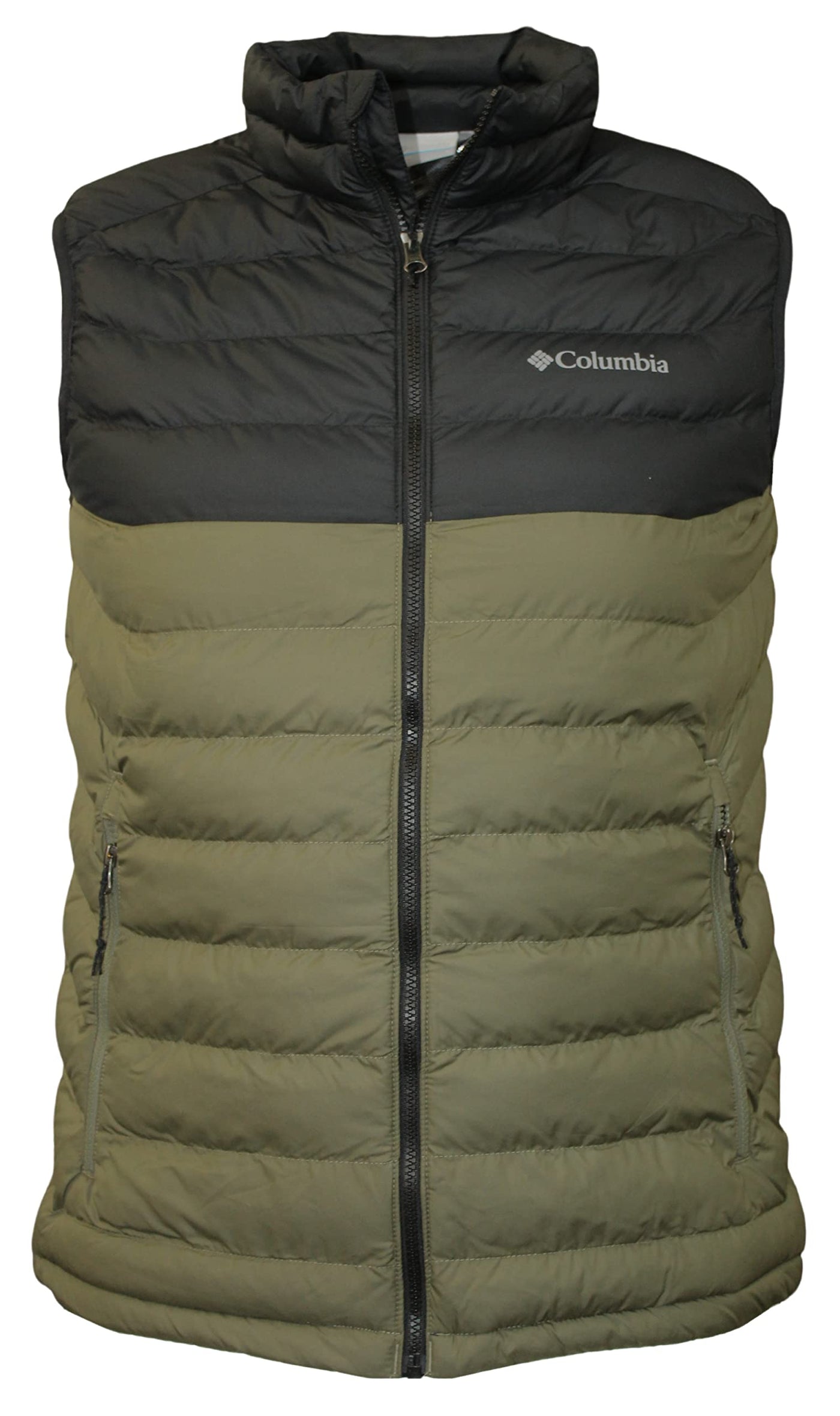 Columbia Men's New Discovery Full Zip Puffer Vest (as1, alpha, l, regular, regular, Olive 397, Large)