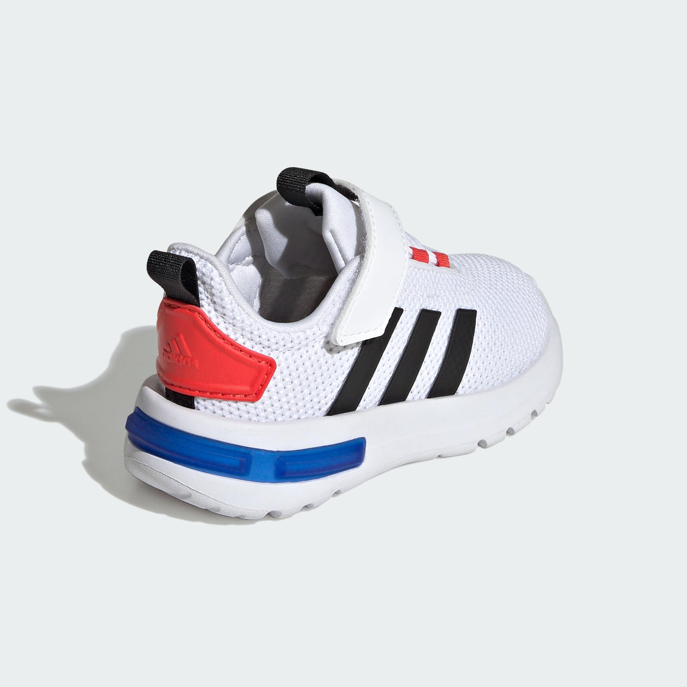 adidas Racer TR23 Sneaker, White/Core Black/Bright Red, 4 Wide US Unisex Big_Kid