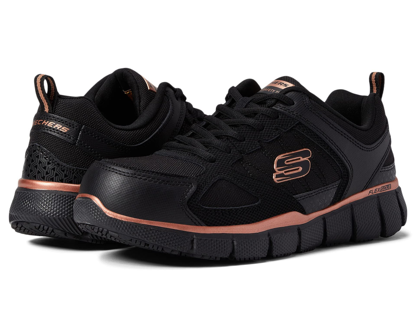 Skechers Telfin Composite Toe Black/Rose Gold 5 B (M)