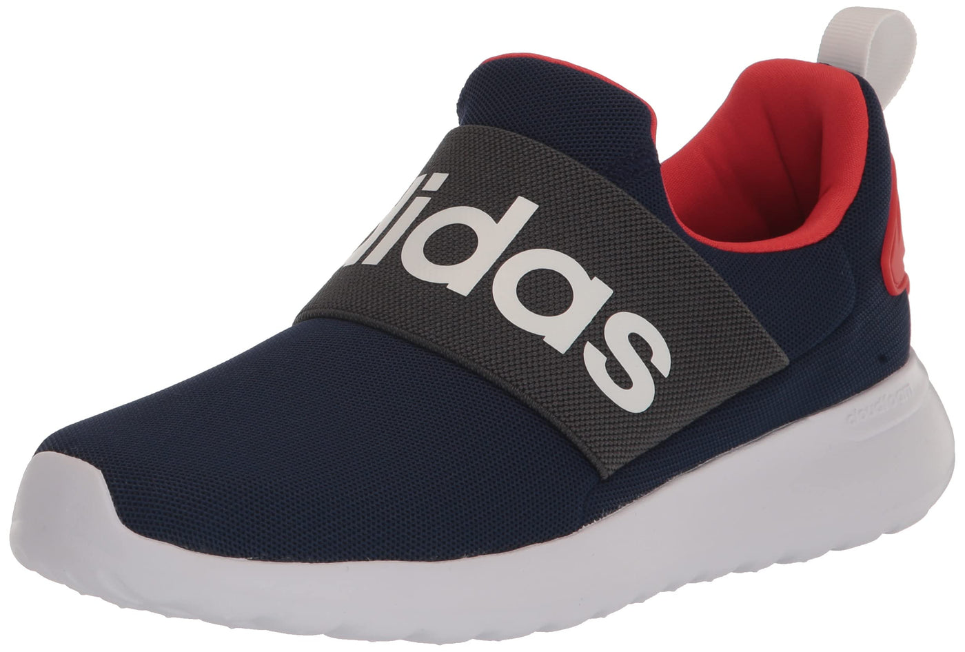 adidas Lite Racer Adapt 4.0 Running Shoe, Dark Blue/White/Bright Red, 2 US Unisex Little Kid