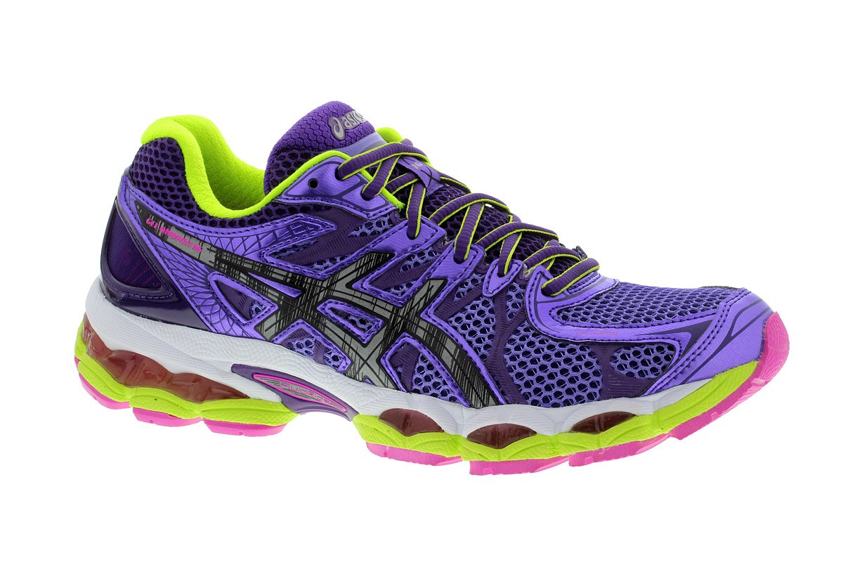 ASICS Women's Gel-Nimbus 16 Lite-Show Running Shoe, Violet/Lightning/Flash Yellow, 6.5 M US