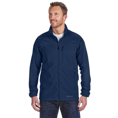 MARMOT Men's Tempo Jacket, Warm Breathable Water-Resistant Softshell, Arctic Navy, Large