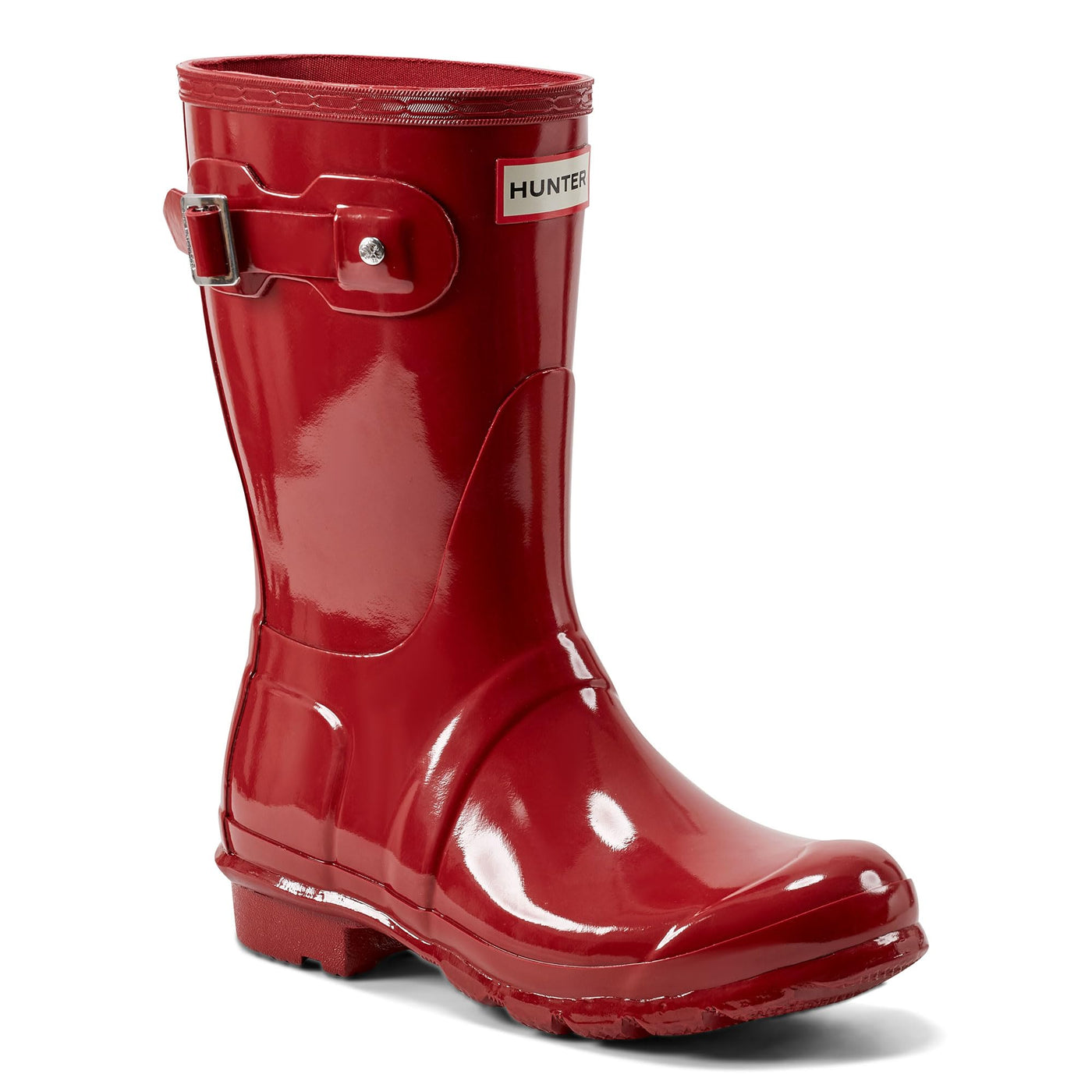 Hunter Women's Original Short Gloss Rain Boots, Military Red, 11