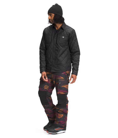 THE NORTH FACE Men's Fort Point Insulated Flannel Ski Jacket, TNF Black/Roxbury Pink Plaid, X-Large