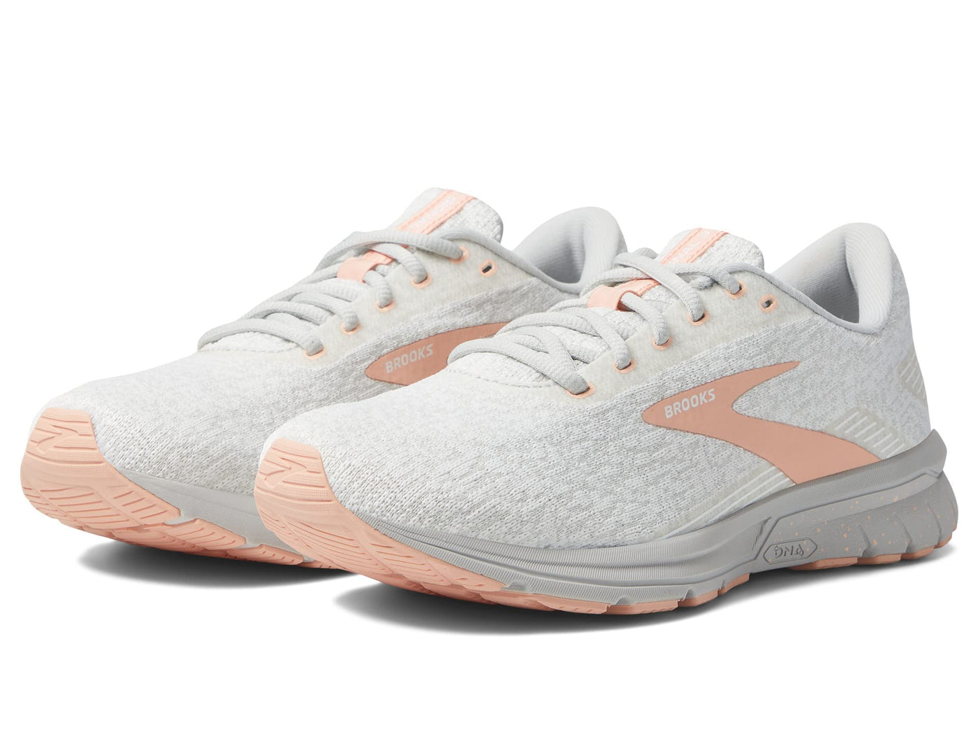 Brooks Women's Signal 3 Running Shoe - White/Oyster/Tropical Peach - 11 Medium