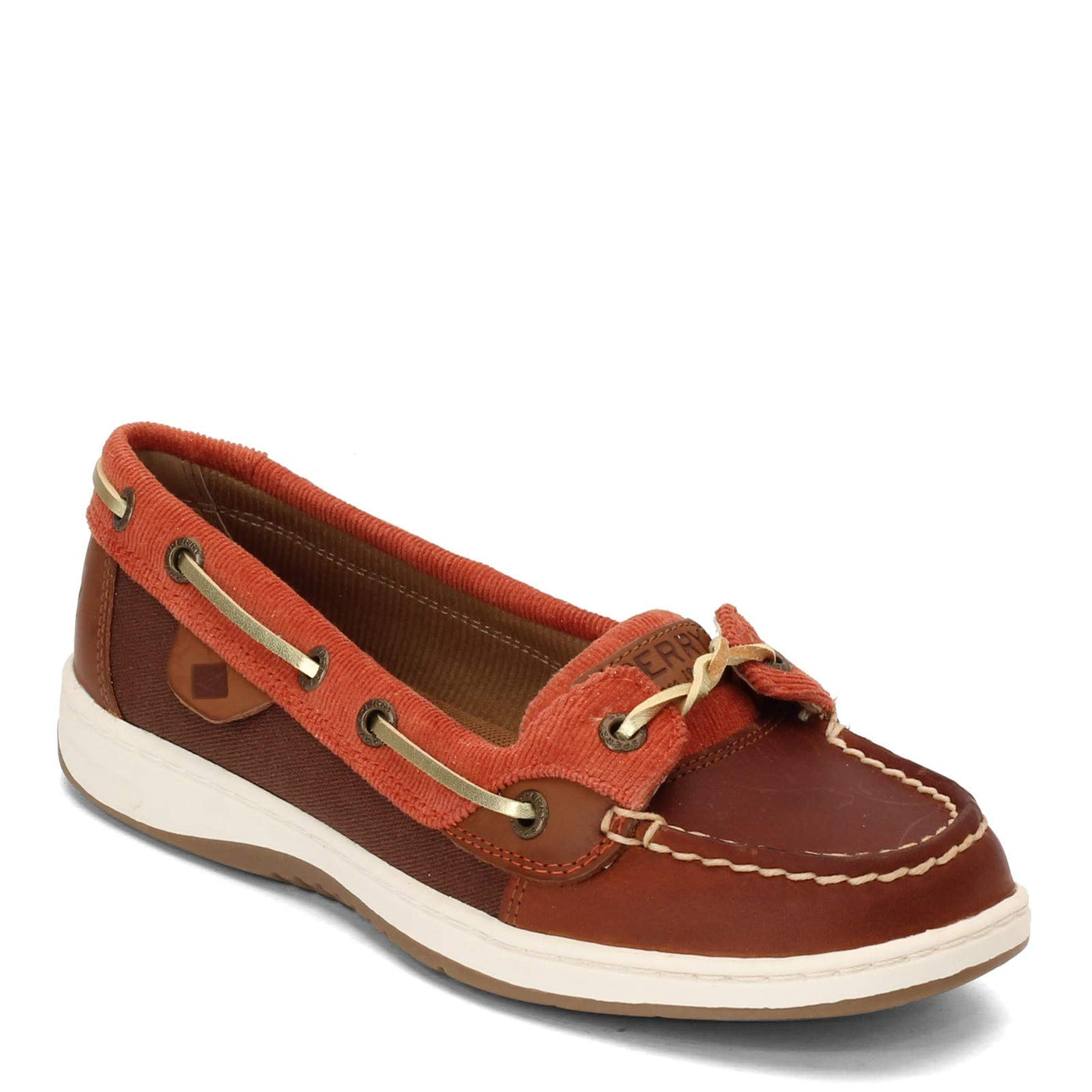 Sperry Women's Angelfish Varsity Boat Shoe 7 Dark Brown/Rust Corduroy