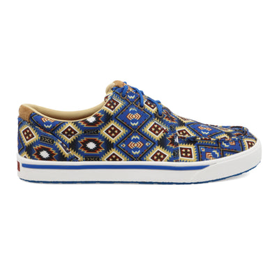 Twisted X Men's Kicks, Moc Toe, Blue Multi Aztec, 9.5 M