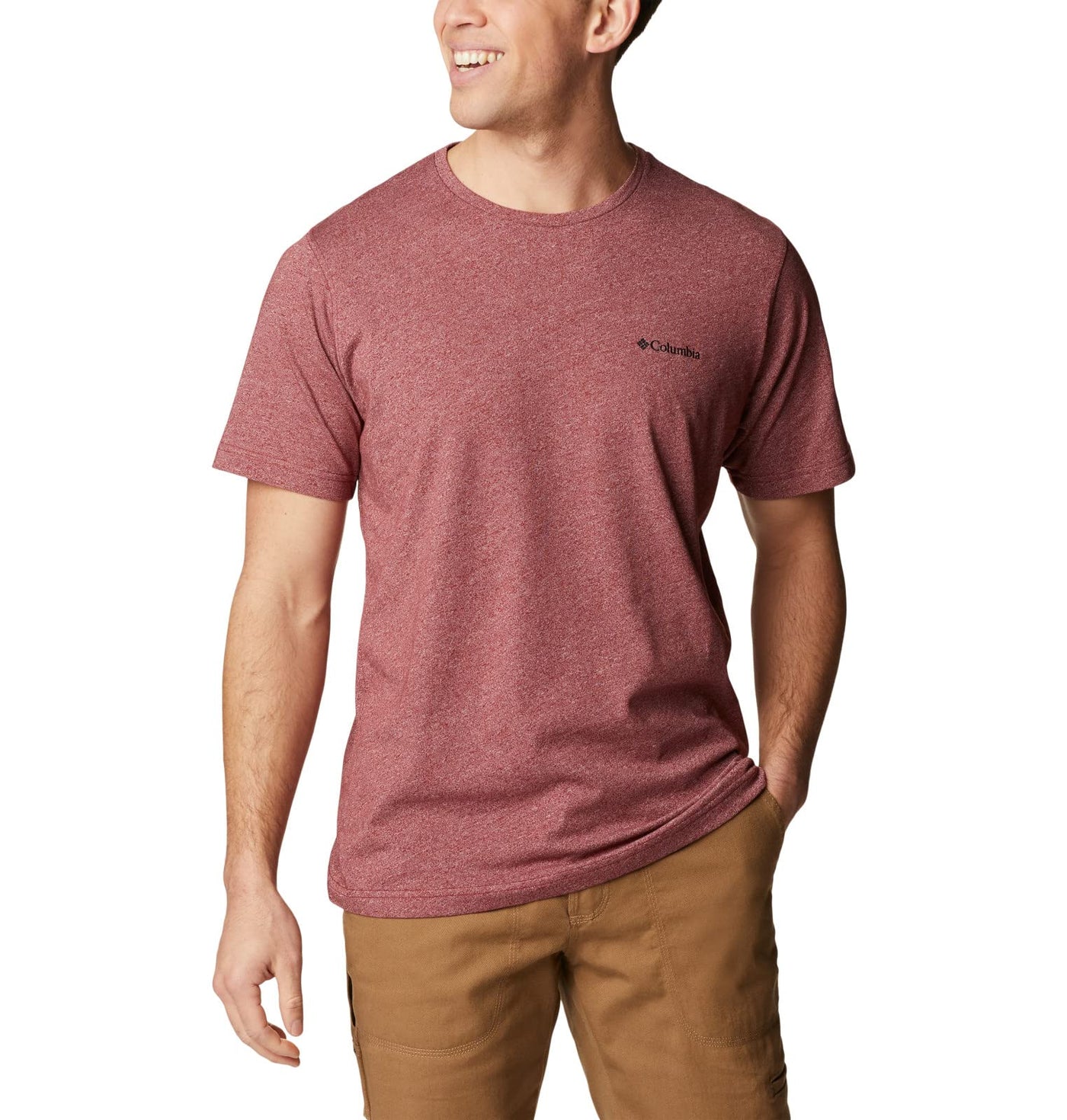 Columbia Men's Thistletown Hills Short Sleeve X-Large Red Jasper Heather