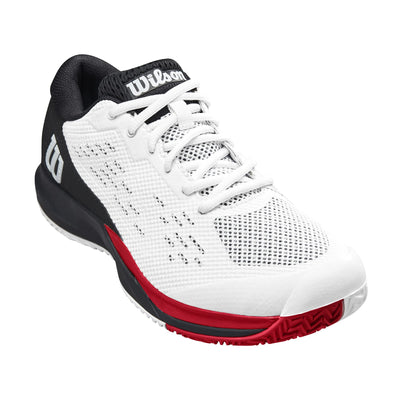 Wilson Rush Pro Ace Men's Tennis Shoe - White/Black/Poppy Red, Size 7 US