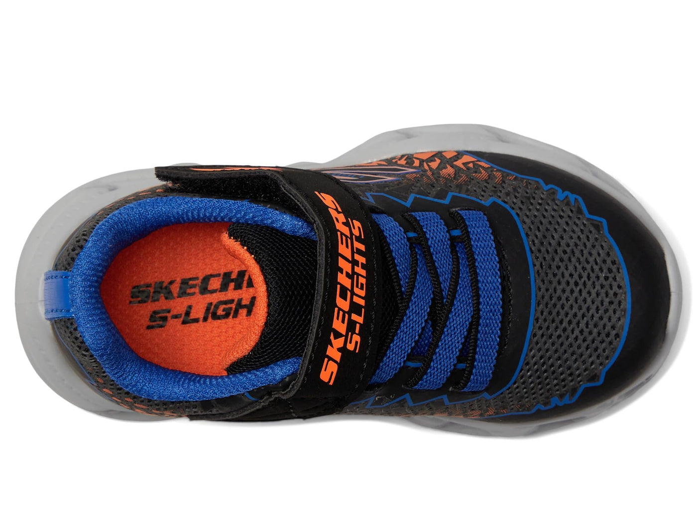 Skechers Kids Vortex 2.0-Zorento Sneaker, Black/Blue/Orange, 10 US Unisex Toddler