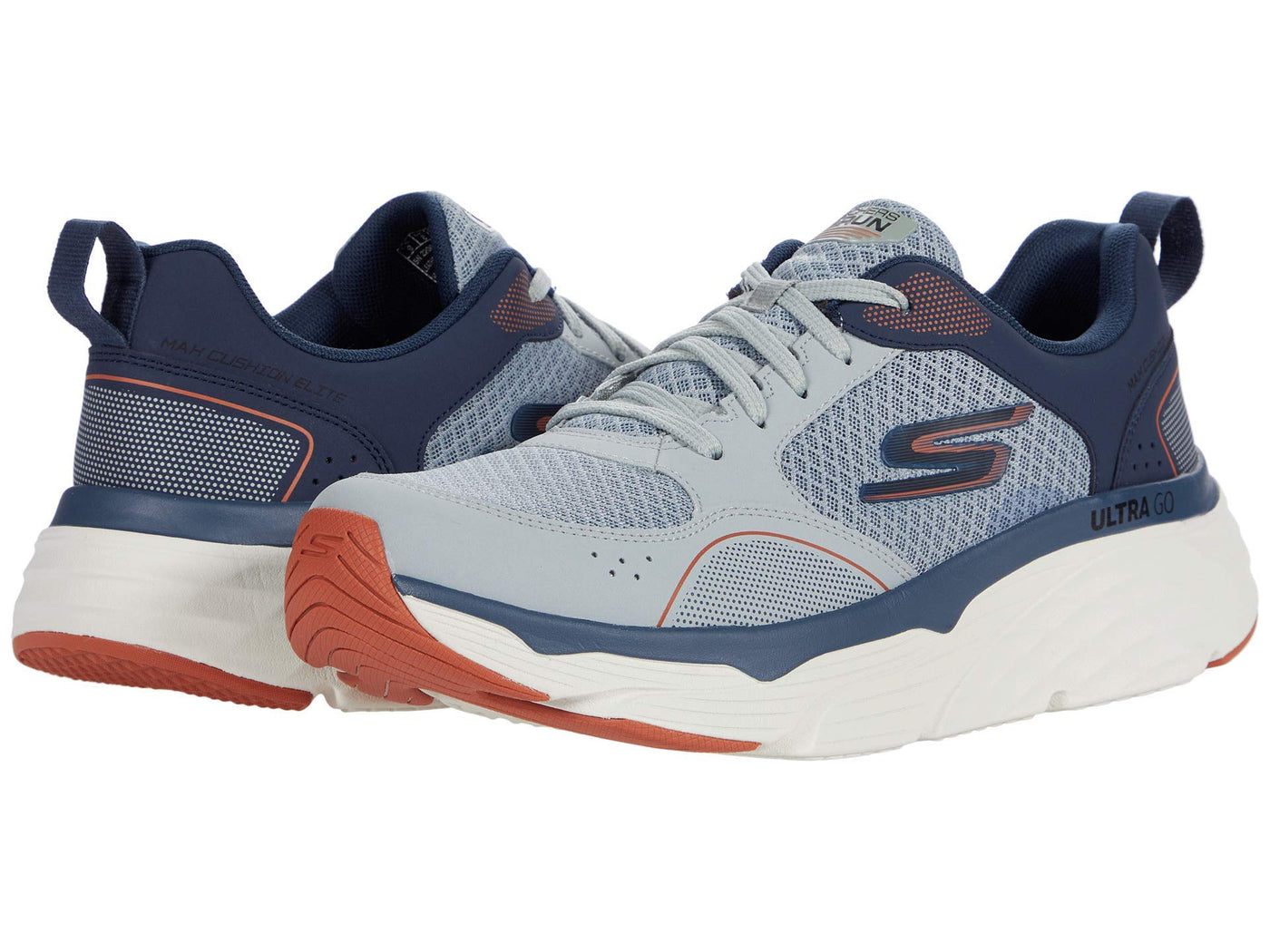 Skechers Max Cushioning Elite - Rivalry Grey/Navy 12 D (M)